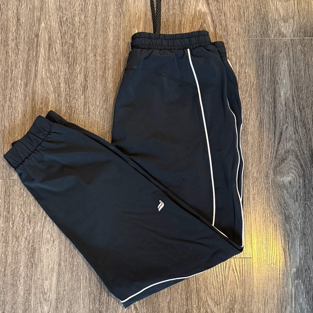 Fabletics Black The One Joggers with White Trim